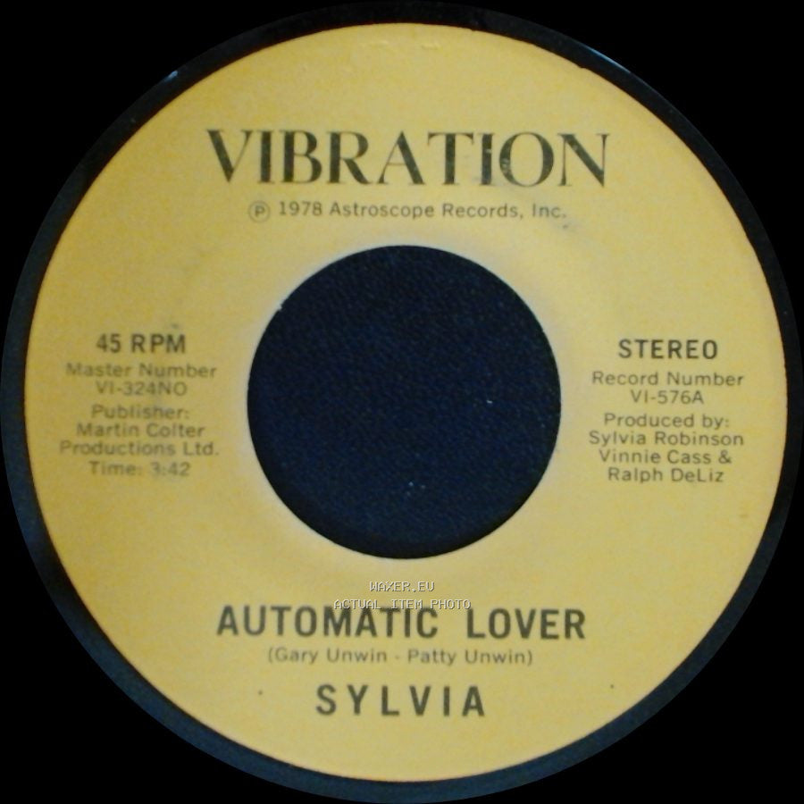 Sylvia - Stop Boy / Automatic Lover side B