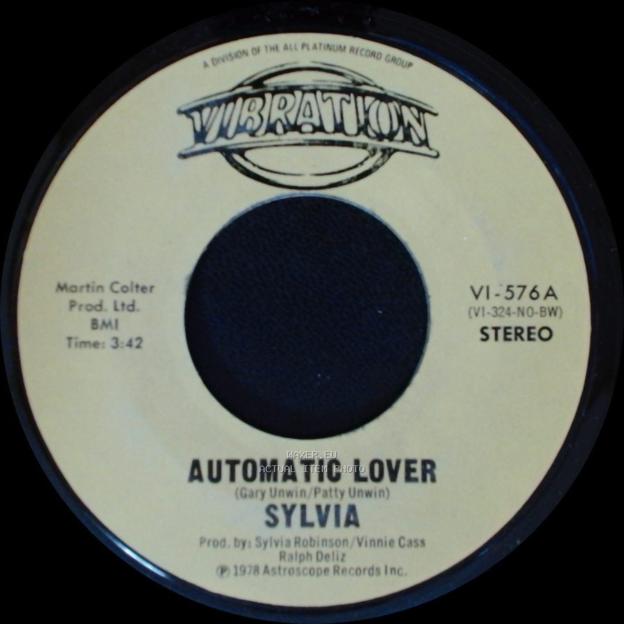Sylvia - Stop Boy / Automatic Lover side B