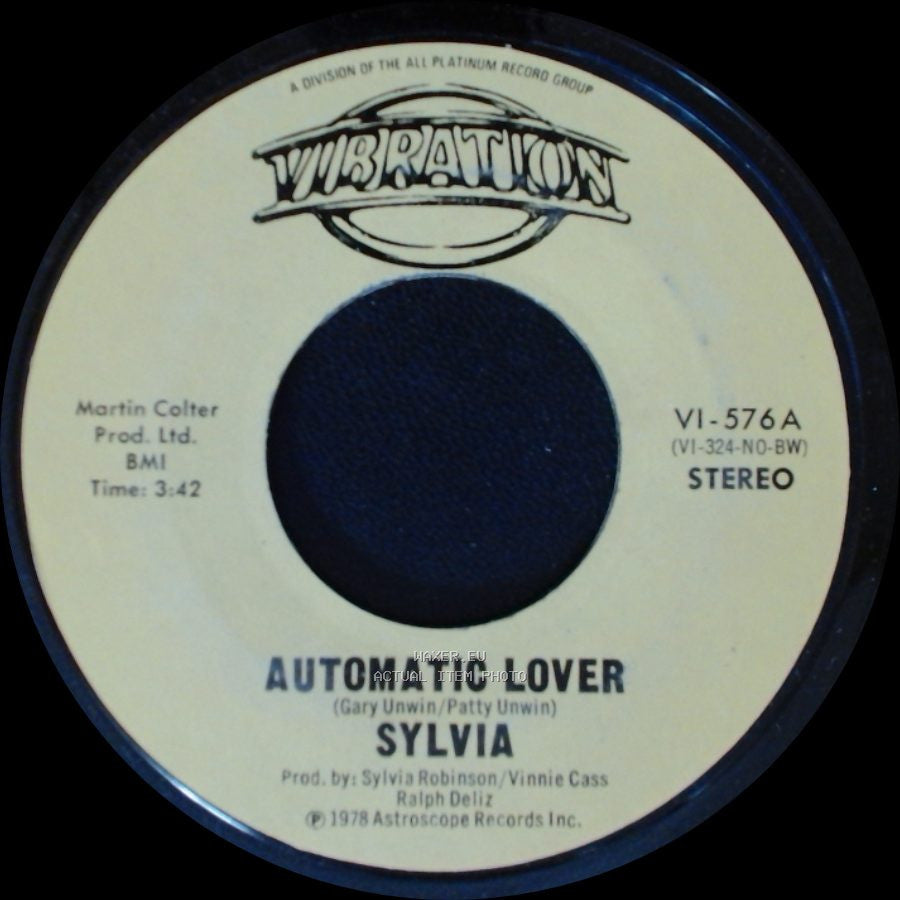 Sylvia - Stop Boy / Automatic Lover side B