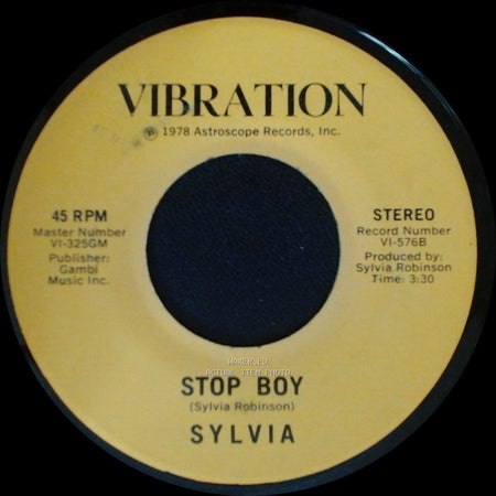 Sylvia - Stop Boy / Automatic Lover side A