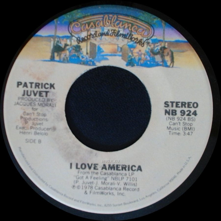 Patrick Juvet - Got A Feeling / I Love America side B