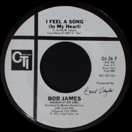 Bob James - I Feel A Song (In My Heart) / I Feel A Song (In My Heart) side B