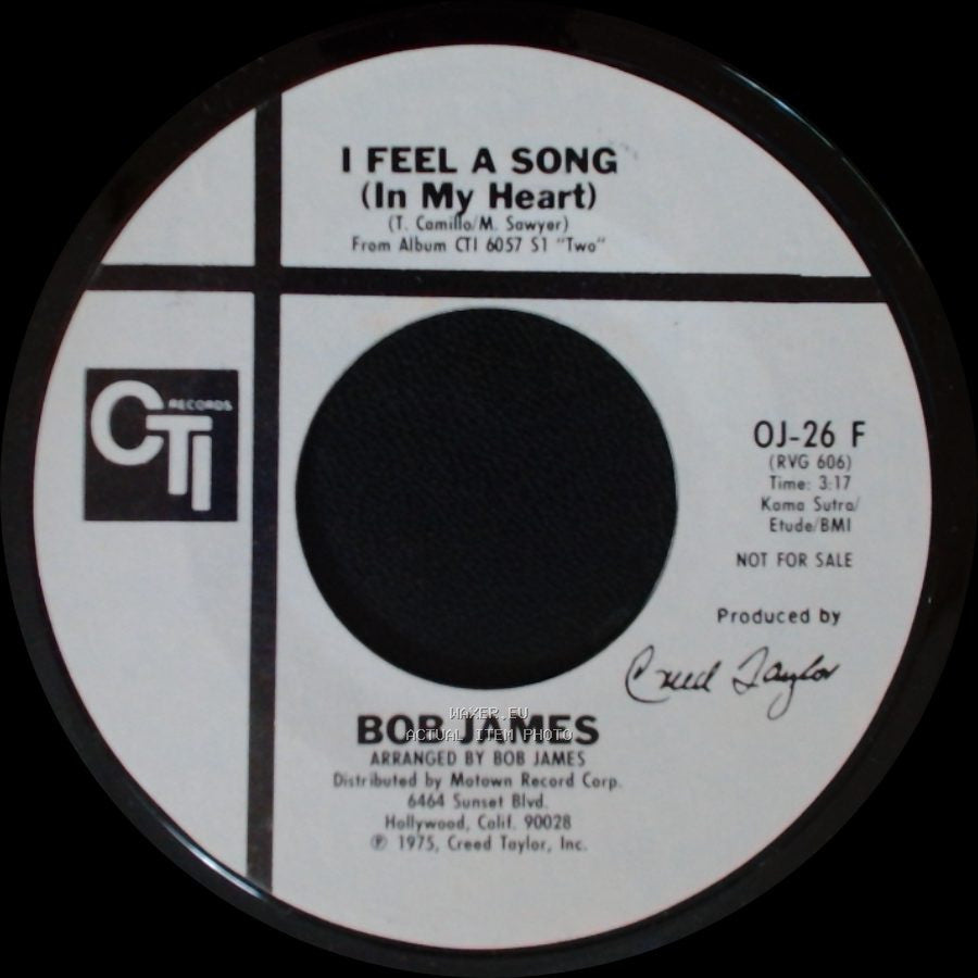 Bob James - I Feel A Song (In My Heart) / I Feel A Song (In My Heart) side B