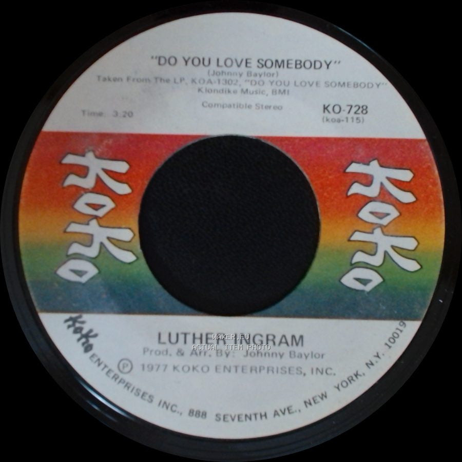 Luther Ingram - Do You Love Somebody / How I Miss My Baby side A