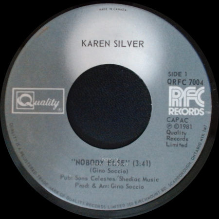 Karen Silver - Nobody Else / Crazy For Your Love side A