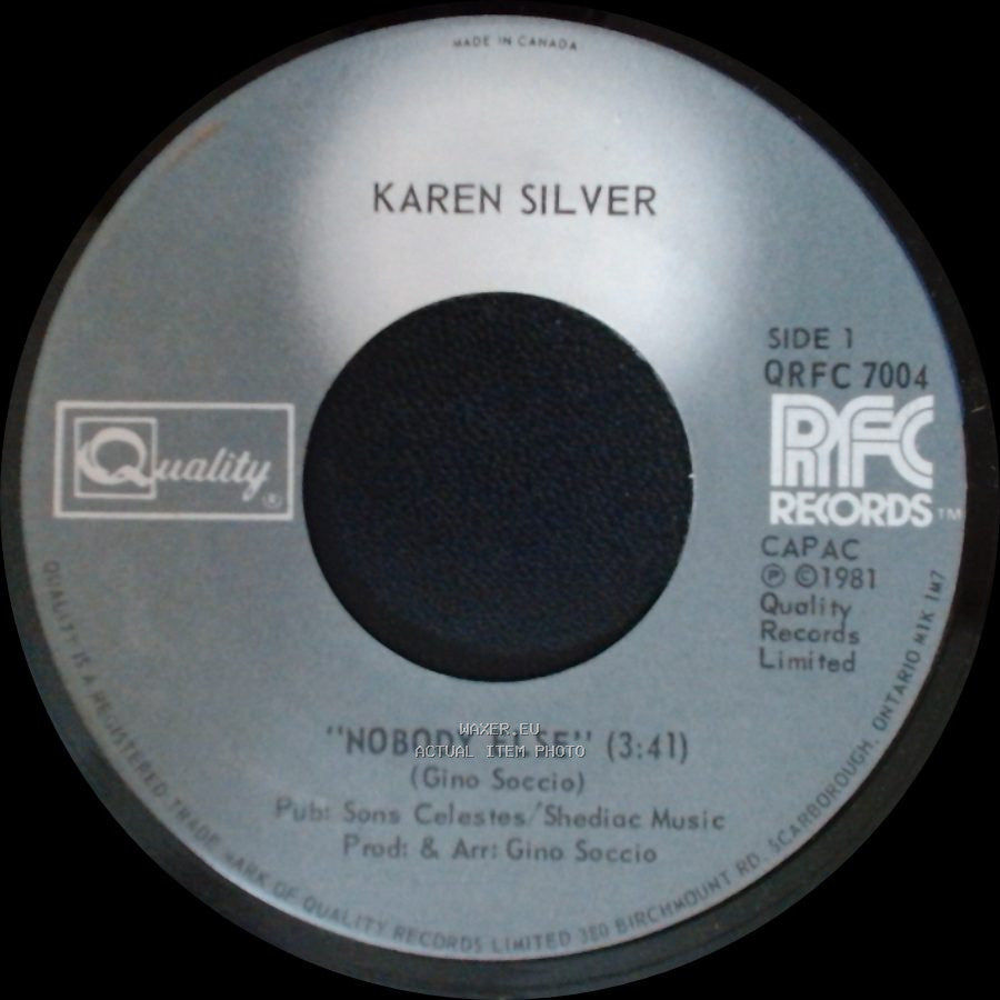Karen Silver - Nobody Else / Crazy For Your Love side A