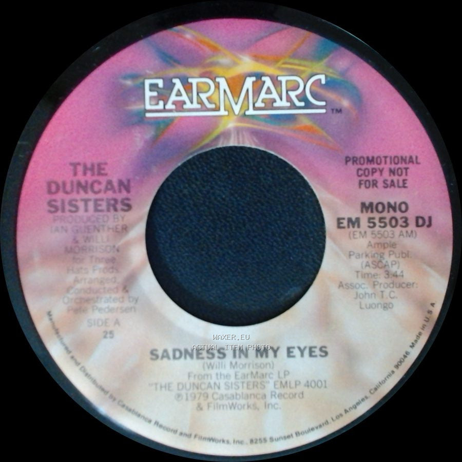 The Duncan Sisters - Sadness In My Eyes / Sadness In My Eyes side A