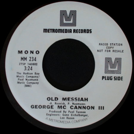 George Mc Cannon Iii - Old Messiah / Old Messiah side B