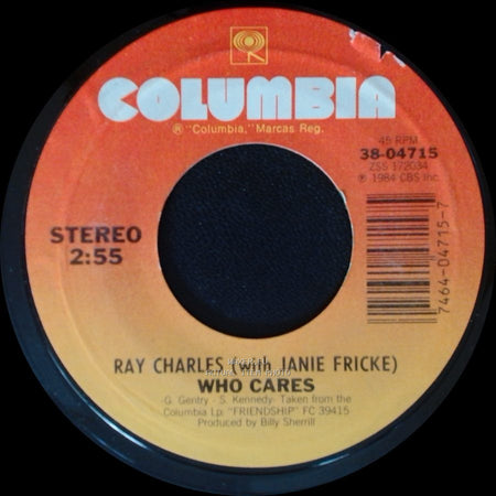 Ray Charles (With Willie Nelson) / Ray Charles (With Janie Fricke) - Seven Spanish Angels / Who Cares side B