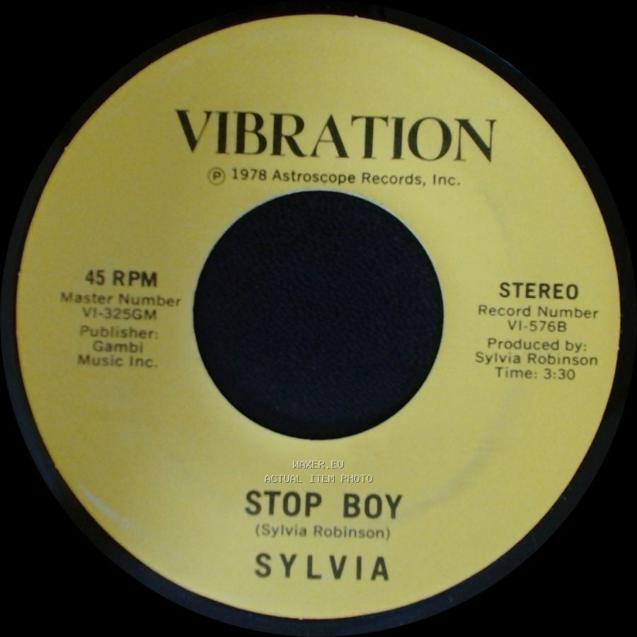 Sylvia - Stop Boy / Automatic Lover side B