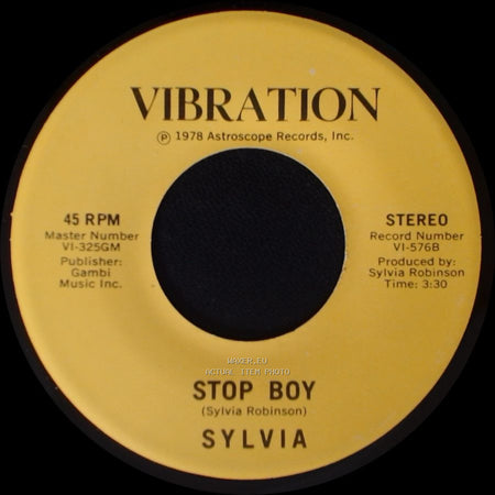 Sylvia - Stop Boy / Automatic Lover side B