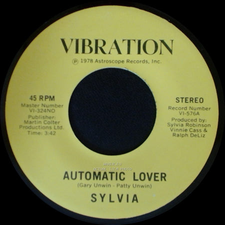 Sylvia - Stop Boy / Automatic Lover side B