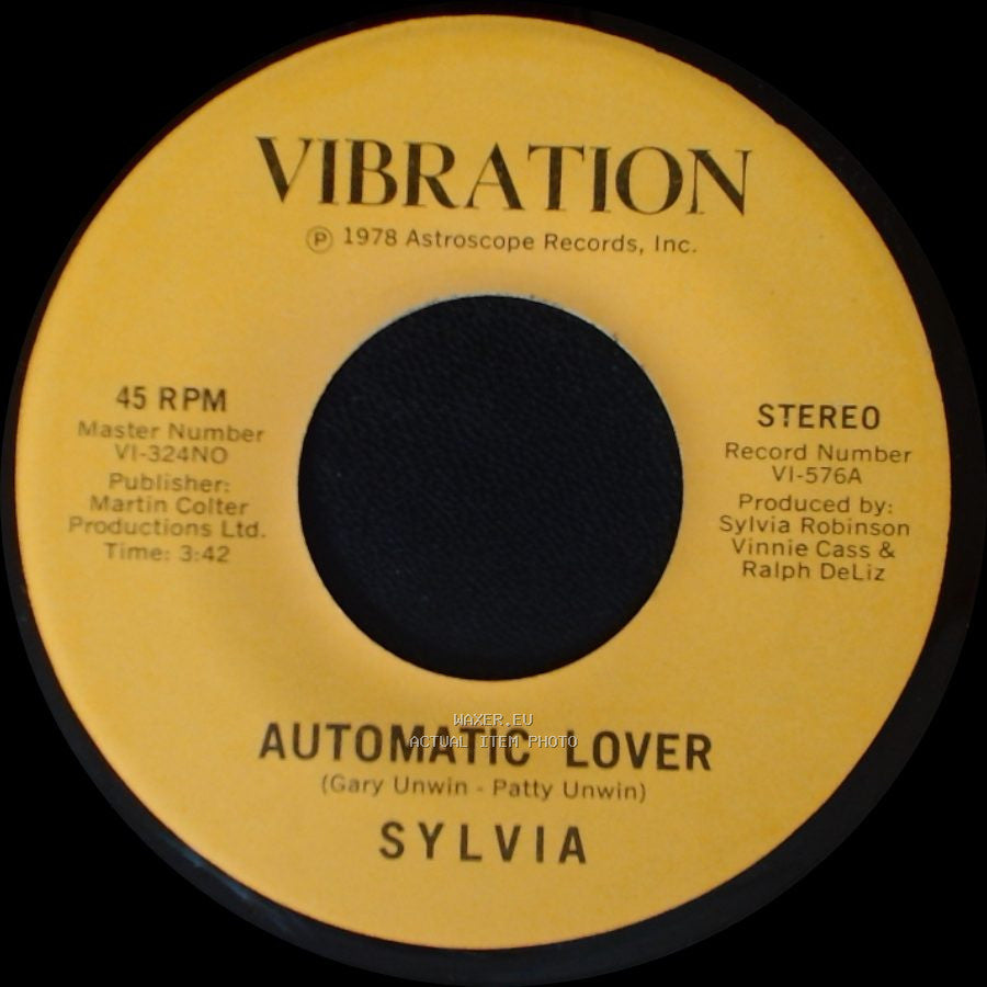 Sylvia - Stop Boy / Automatic Lover side B