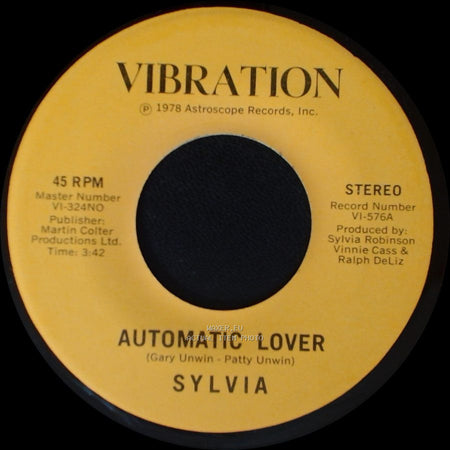 Sylvia - Stop Boy / Automatic Lover side B