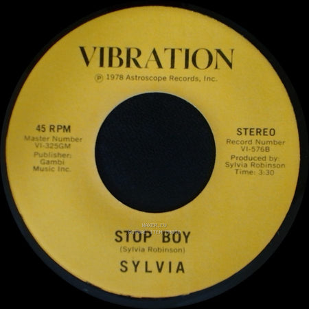 Sylvia - Stop Boy / Automatic Lover side A