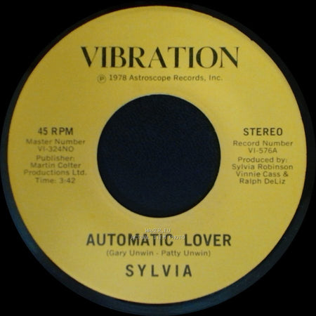 Sylvia - Stop Boy / Automatic Lover side B