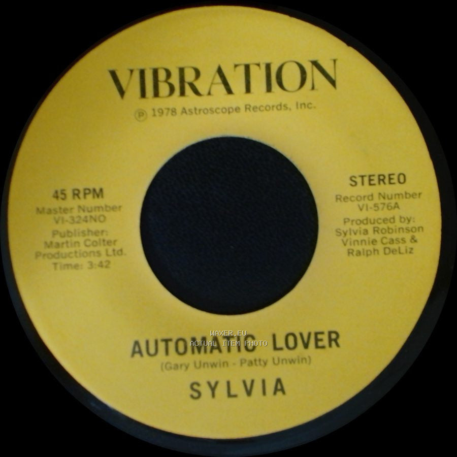 Sylvia - Stop Boy / Automatic Lover side B