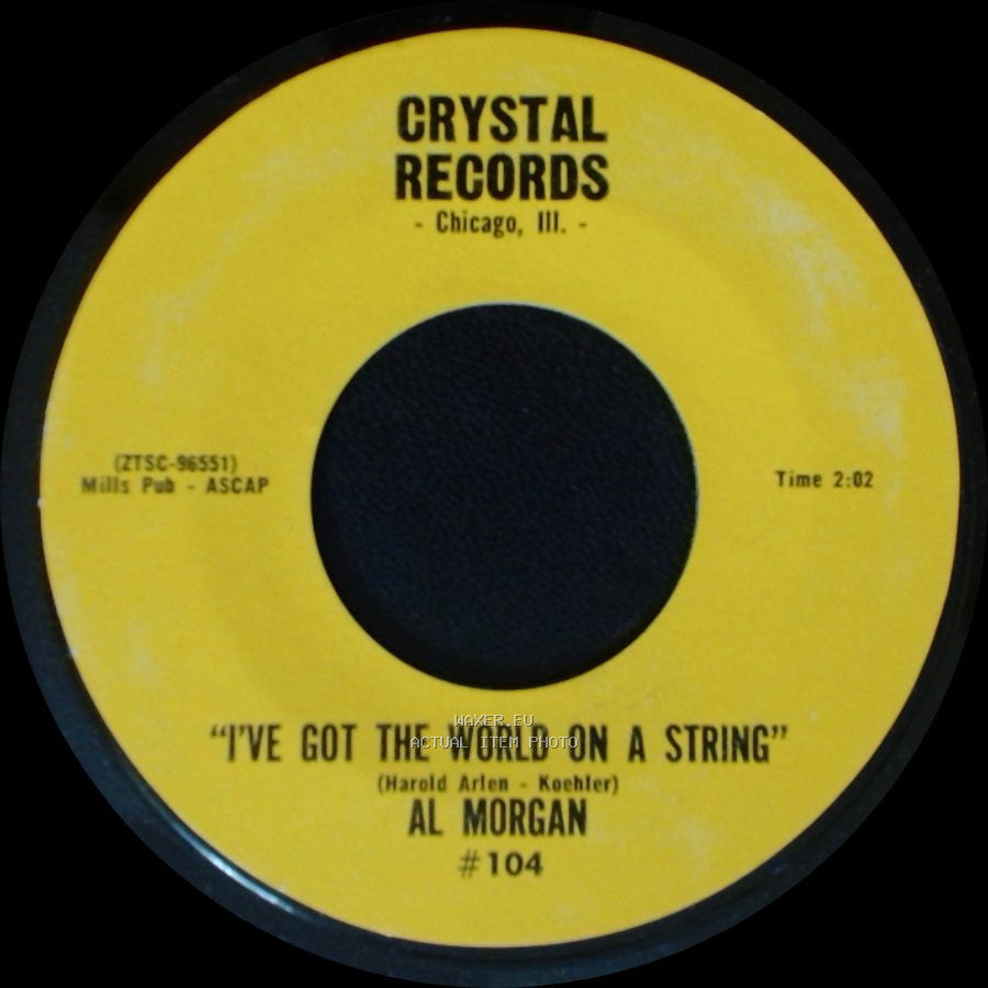 Al Morgan - I've Got The World On A String / When Your Lover Has Gone side A