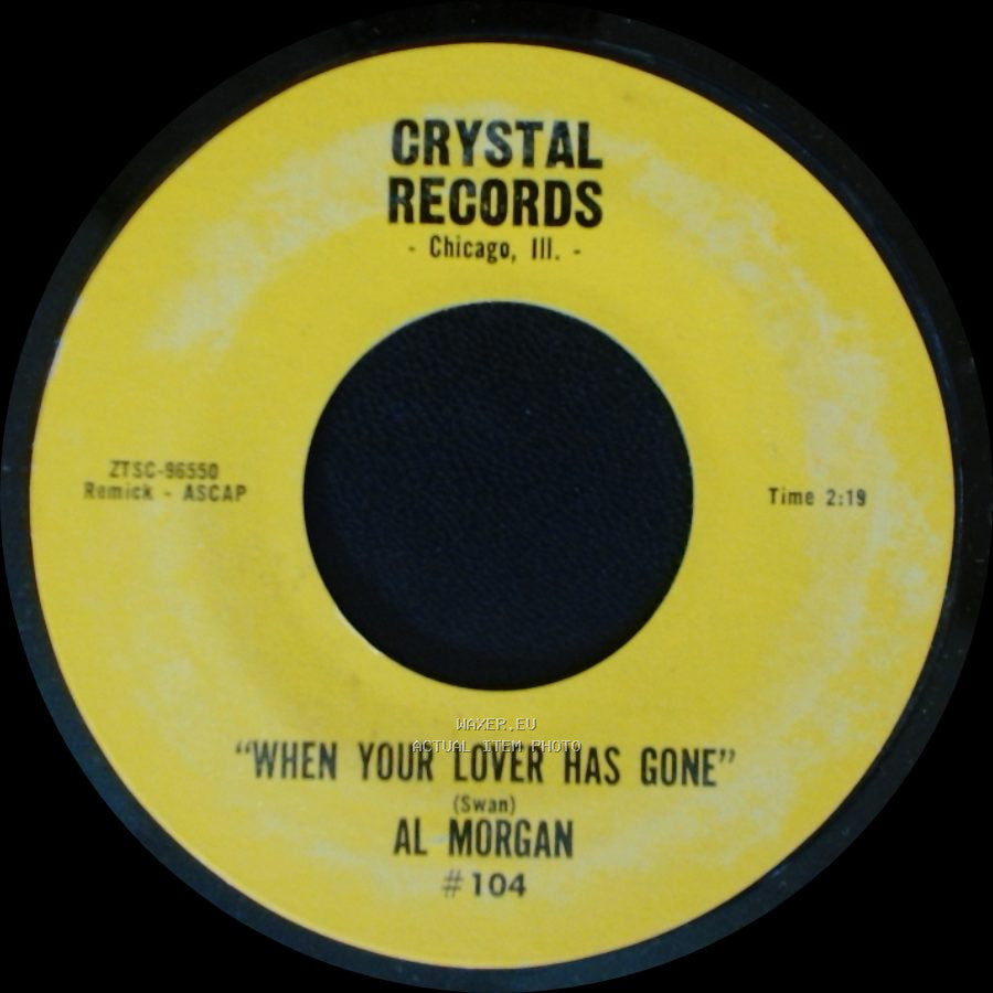 Al Morgan - I've Got The World On A String / When Your Lover Has Gone side A