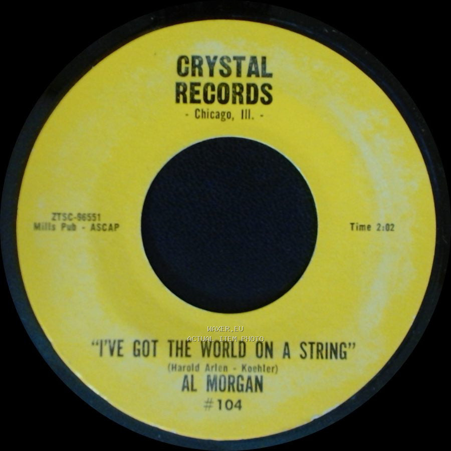 Al Morgan - I've Got The World On A String / When Your Lover Has Gone side B