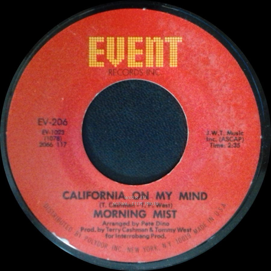 Morning Mist - All The Time It Was You / California On My Mind side B