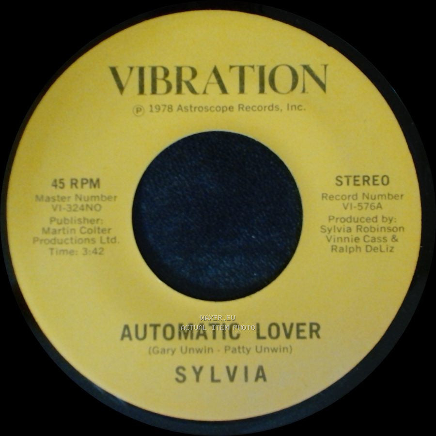 Sylvia - Stop Boy / Automatic Lover side B