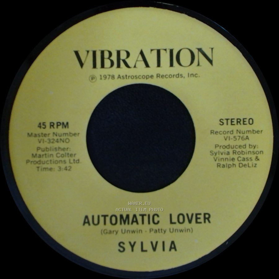 Sylvia - Stop Boy / Automatic Lover side B