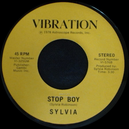 Sylvia - Stop Boy / Automatic Lover side B