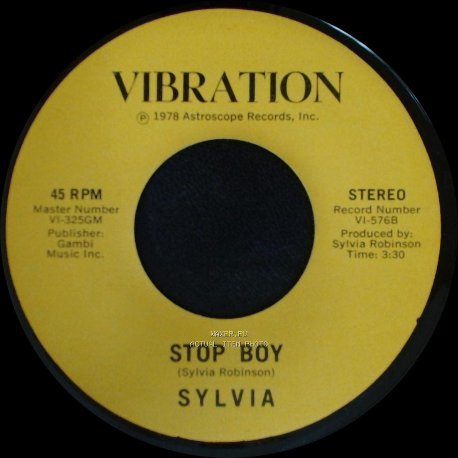 Sylvia - Stop Boy / Automatic Lover side B
