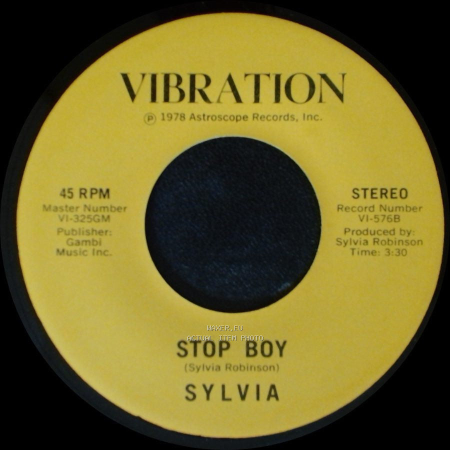 Sylvia - Stop Boy / Automatic Lover side B