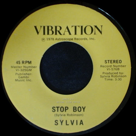Sylvia - Stop Boy / Automatic Lover side A