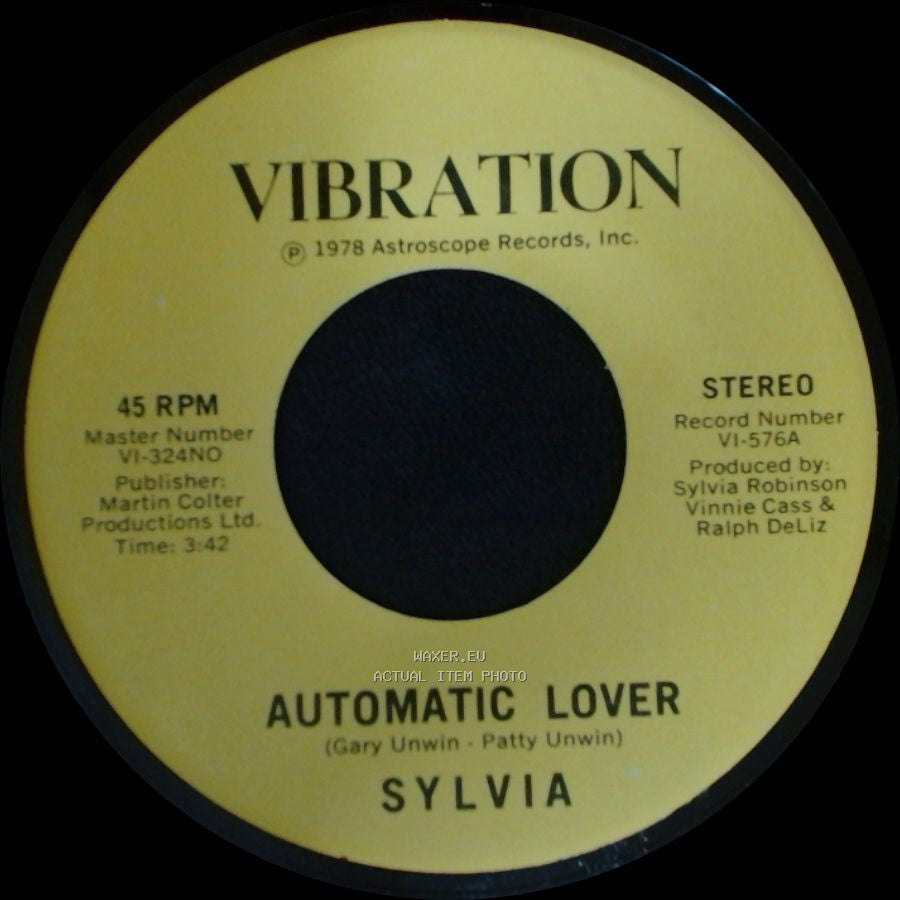 Sylvia - Stop Boy / Automatic Lover side B
