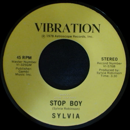 Sylvia - Stop Boy / Automatic Lover side A