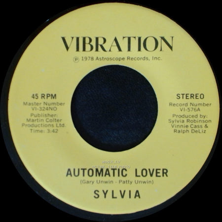 Sylvia - Stop Boy / Automatic Lover side B