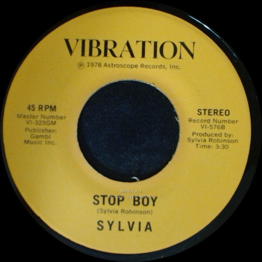 Sylvia - Stop Boy / Automatic Lover side B