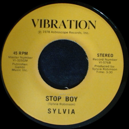 Sylvia - Stop Boy / Automatic Lover side B