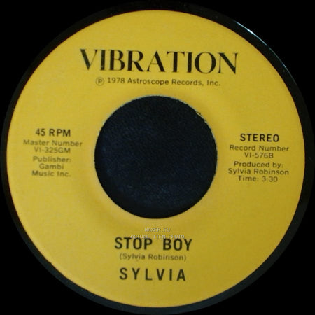 Sylvia - Stop Boy / Automatic Lover side A