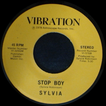 Sylvia - Stop Boy / Automatic Lover side B