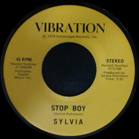 Sylvia - Stop Boy / Automatic Lover side A