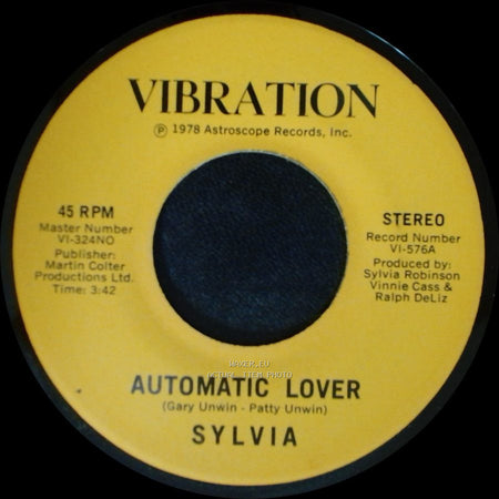 Sylvia - Stop Boy / Automatic Lover side B