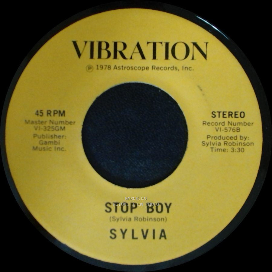 Sylvia - Stop Boy / Automatic Lover side B