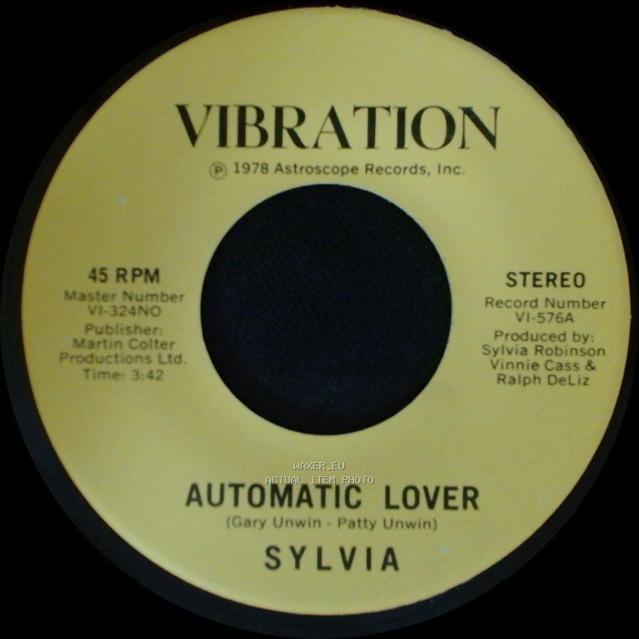 Sylvia - Stop Boy / Automatic Lover side B