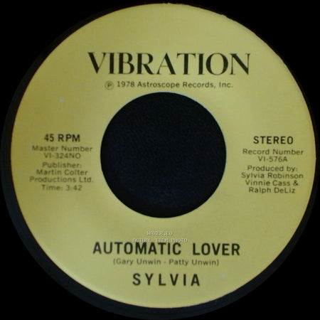 Sylvia - Stop Boy / Automatic Lover side B