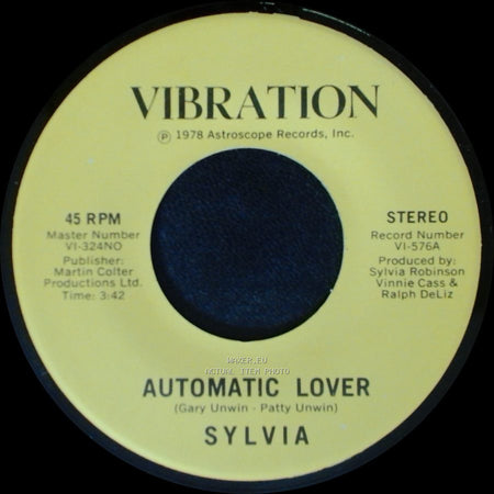 Sylvia - Stop Boy / Automatic Lover side B