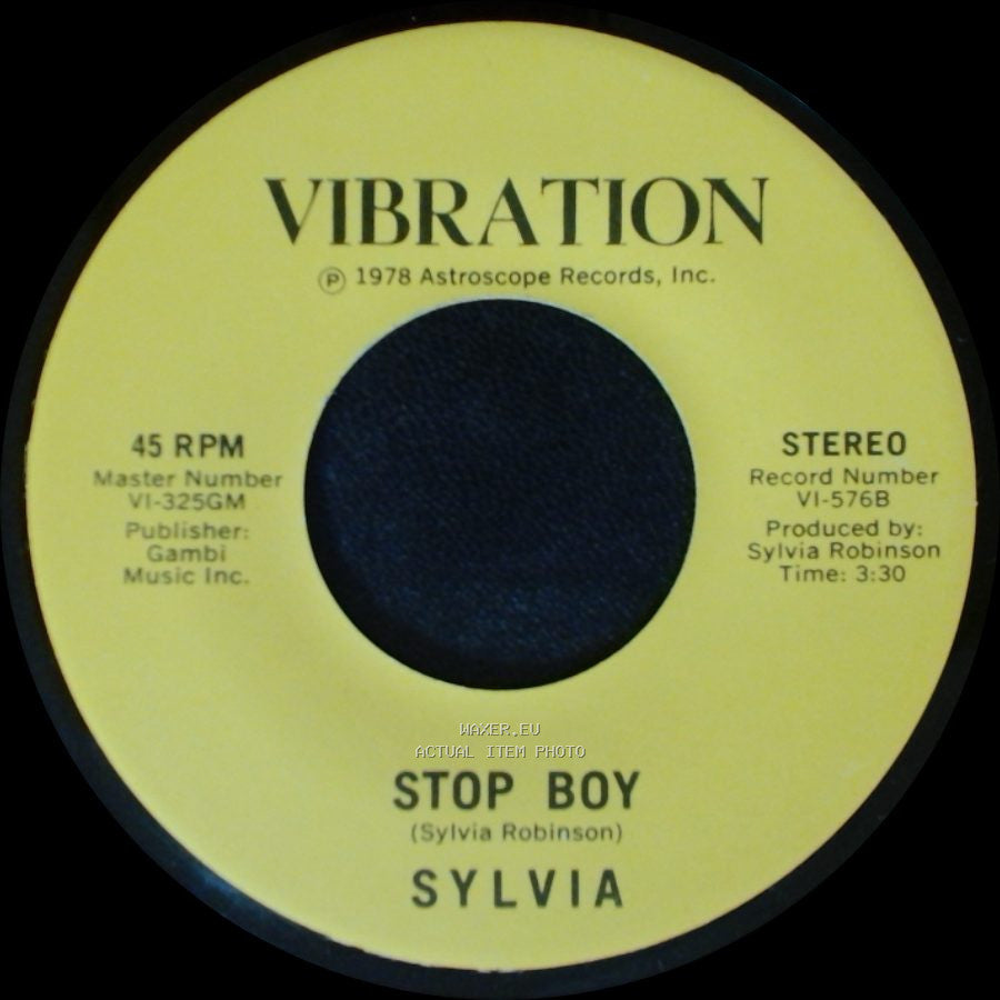 Sylvia - Stop Boy / Automatic Lover side B
