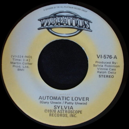 Sylvia - Stop Boy / Automatic Lover side B