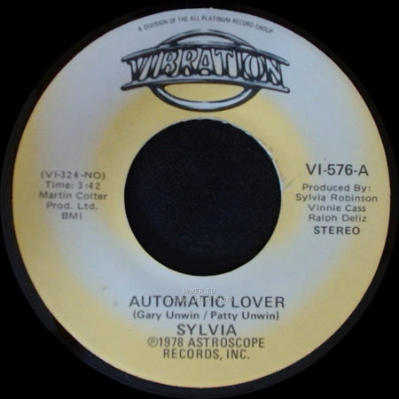 Sylvia - Stop Boy / Automatic Lover side B