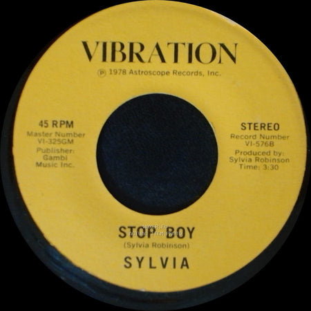 Sylvia - Stop Boy / Automatic Lover side A
