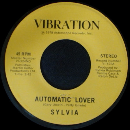 Sylvia - Stop Boy / Automatic Lover side B