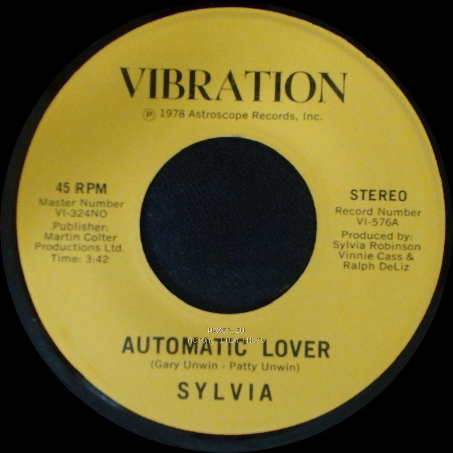Sylvia - Stop Boy / Automatic Lover side B